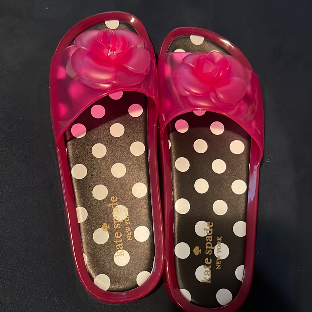 Kate spade jelly slides magenta pink